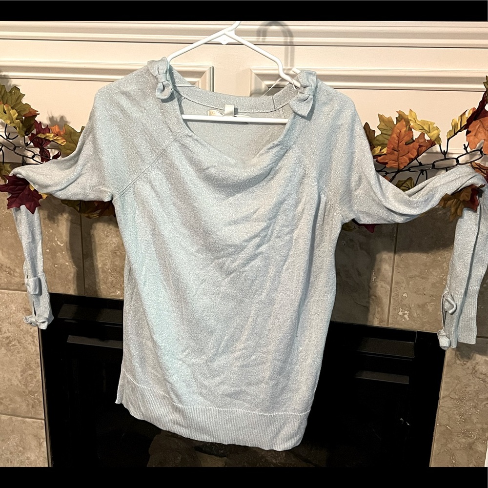 Fun glittery bowed sweater